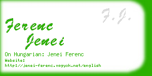 ferenc jenei business card